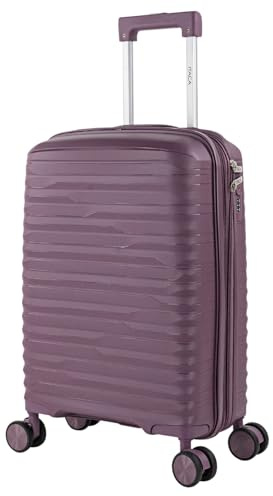 ITACA - Maleta Cabina 55x40x20 rígida con Ruedas Tipo Trolley Ligera Apta para avión y Ryanair - Equipaje de Mano para Viajes Cortos. Candado de Combinación Extensible, Morado