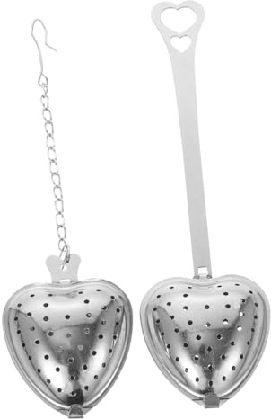 UTHCLO Heart-Shaped Tea Infuser Loose Leaf Tea Strainer Set for Home and Travel