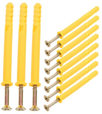 VALICLUD 20pcs Plastic Expansion Drywall Anchors and Stainless Steel Screws Kit Tough Self Tapping Wall Plugs for Secure Mounting Easy Installation for DIY and Professional Use