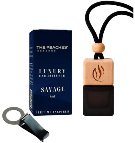 Savage Car Air Freshener, Car Diffuser, Men Car Air Freshener, Strong Perfume Scent, Long Lasting, Free Vent Clip, Perfume Inspired, by The Peaches' Essence