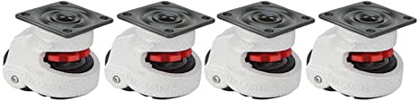 Haofy Rotella di Livellamento Retrattile Industriale da 1,5 per Supporti per Trasportatori, capacità di 220 Libbre, Nylon e Lega di Alluminio, Rotella Girevole per Apparecchiature Mediche