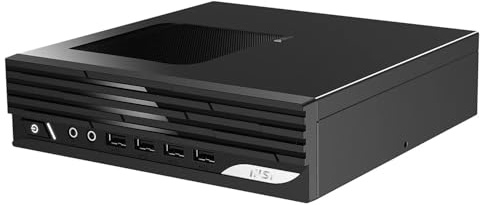MSI Pro DP21 13M-1070EU Mini PC (SFF) - Procesador Intel Core i3-13100, 8 GB DDR4, SSD M.2 de 256 GB, USB 10 GB/s, doble pantalla (4K HDMI 2.0 y DP 1.4), Wi-FI 6E, Bluetooth 5.3 - Windows 11 Pro