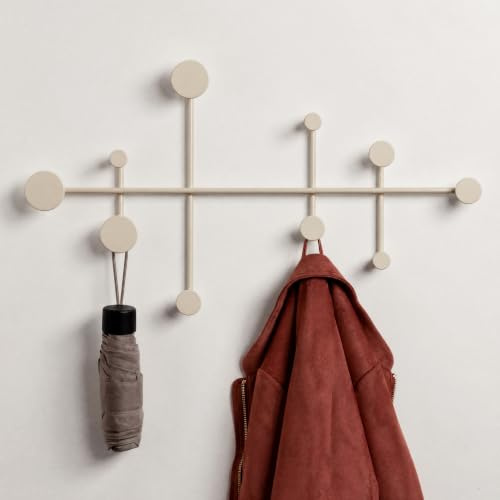 KAZAI. 'Sval' Vägggarderob | Minimalistisk Design av Krok från Berlin | Modern Metall Väggmonterad Kapphängare/Krokar | Taupe Sand