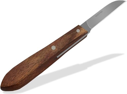 InstrumenteNrw Modellierwerkzeug Wachsmesser Wachsschnitzer 16,5 cm | Schnitzmesser Bastelmesser Modellierinstrument aus Edelstahl mit Holzgriff zum Einschneiden und Abtrennen von Modelliermasse