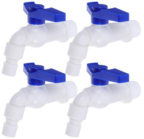 SHINEOFI Pack de 4 raccords de tuyau d'arrosage en plastique 1/2 pouce, robinet multi-usages à changement rapide, pour réservoirs d'eau et éviers de cuisine