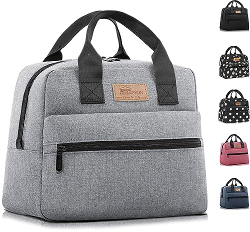 HOMESPON Isolierte Lunchtasche Kühltasche für Damen Herren Arbeit | Fronttasche, Seitentaschen, Wiederverwendbar, Arbeit, Picknick, Brotdose