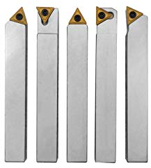 PAULIMOT Drehmeißel-Set mit Wendeplatten, vernickelt, 12 mm, 5-teilig