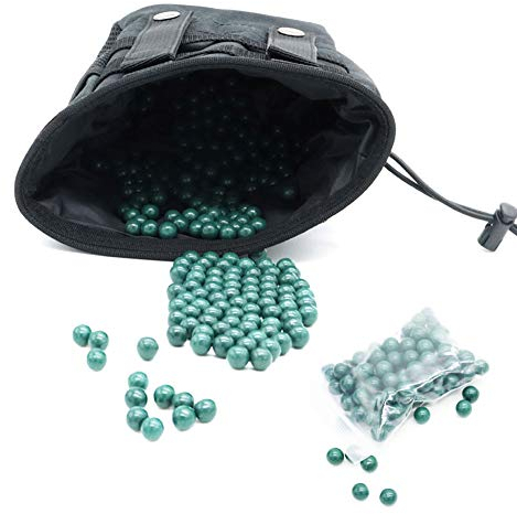 500 Stück Schleuder Munition,10 mm Jagd Magnetische Schleudermunition Biologisch Abbaubare Harte Tonkugel, für Schleudern, Zwillen, Katapult, mit Steinschleuder Munitionsbeutel+ 3 Steinschleuder Gummi