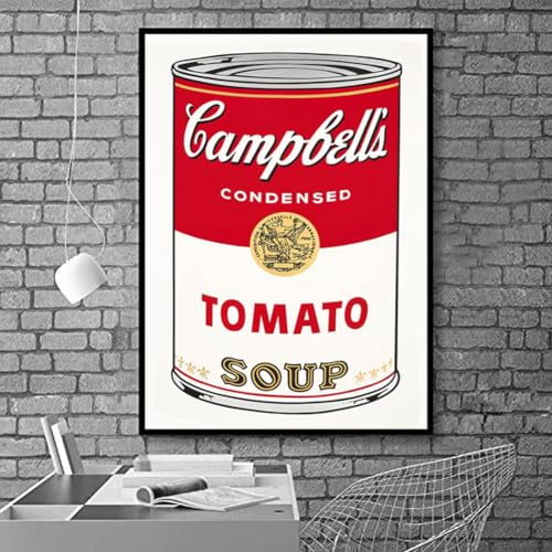 Arte de la pared Cartel Lienzo pintura Andy Warhol Tomate Sopa Abstractos Decorativos Fondos, para sala de estar Cocina Decoración de pared Sin marco (Size : 15.7x23.6in(40x60cm))