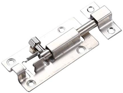 Meiyea 1 Pcs 3-inch Bolt Door Lock,with 8 pcs Screws.Stainless Steel Sliding Door Locks Latch, Gate Bolt Door Security Slide Lock Bolts for Bedroom Bathroom and Toilet All Types of Internal Doors