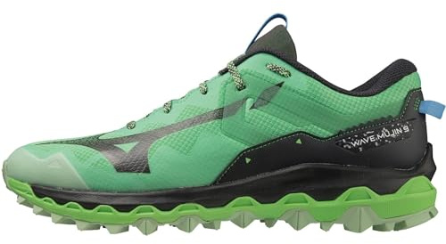 Mizuno Wave Mujin 9 Zapatillas para carreras de montaña para Hombre, Verde (909 C/Black Oyster/Little Boy Blue), 45 EU