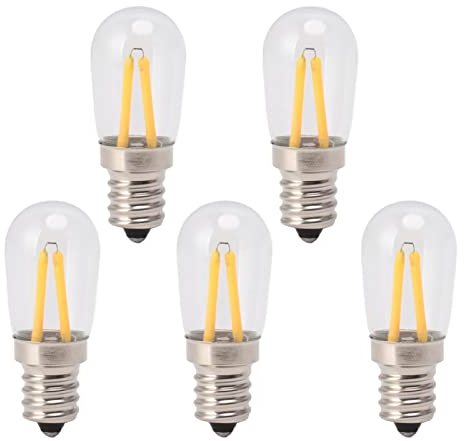 Frigorifero Lampadina A Incandescenza, Lunga Durata 5 Pz E12 Frigorifero Lampada Basso Consumo energetico per Illuminazione Domestica (Light Caldo)