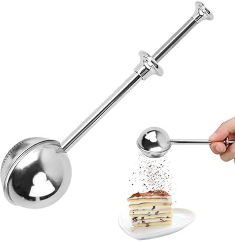 JPSDOWS Mehlstreuer zum Backen, Löffel, Puderzuckerstreuer | Pulverstreuer Staubmehlsieb - Puderzucker-Mehlstreuer, Streuer für Puderzucker, Mehl und Gewürze