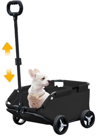 COMFOLIVING Kinderwagen für kleine Hunde, Kinderwagen für Katzen | Haustiertransporter, rollender Hundetransporter | Leichter, zusammenklappbarer Hundewagen mit 4 Rädern für Reisen, Einkaufen,