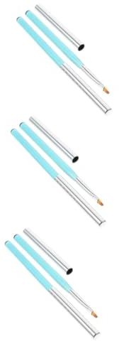 FOMIYES 6stücke Nail Art Pinsel Transparente Meerblaue Nagelbürsten Winkelschnitt Für Präzise Nagelreinigung Und Kunstgestaltung Für -nail Art Und Professionelle Anwendungen