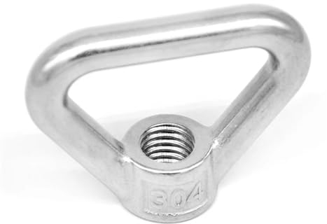 DUOCAI Dreieckige Ringmutter 2 Stück M8-M24 ringförmige Ösen-Gewindemuttern Marine 304 Edelstahl Hebeösenmutter Ringe Schrauben Dreieck (Size : M14)