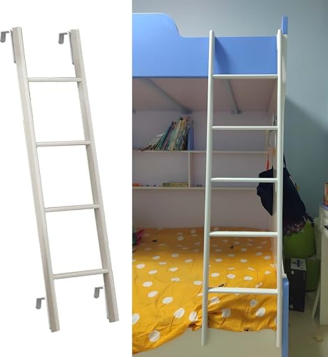 Hochbett Leiter Schulwohnheim Nur Zwei Etagenbetten mit Leiter, Ersatz-weiße Kurze Wohnmobil-Etagenleiter/Bettleitern, Platzsparende Leichte Trittleiter, 45/50/55 (Size : 140cm/55)
