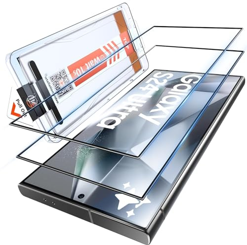 LK 2 Stück für Samsung Galaxy S24 Ultra für Panzerglas | [Auto-Installation] 0 Staub & Blasen, 9H Härte Bruchsicher Kratzfest Schutzglas, Anti-Fingerabdruck, HD-klar