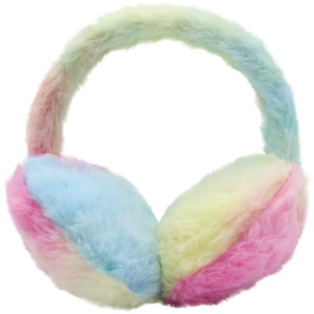IHCEMIH Ear Muffs Girls Women Earmuffs Fluffy Plush Adjustable Star Sequins Earmuff Winter Accessories Soft Ear Warmers Running Skiing Ears Covers Protectors from Wind Cold Outdoor Gift for Children