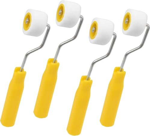 Mini-Farbroller zum Ausbessern von Kanten oder Ecken, extra kleine Wollpinsel, kleines Malwerkzeug (4 Stück)