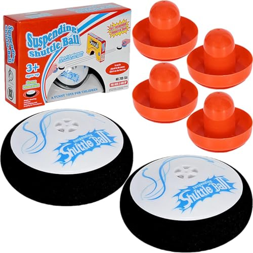 Juego De Hockey De Aire - 2 Discos Y Empujadores Flotantes | Mesa De Aire Eléctrica Para Niños