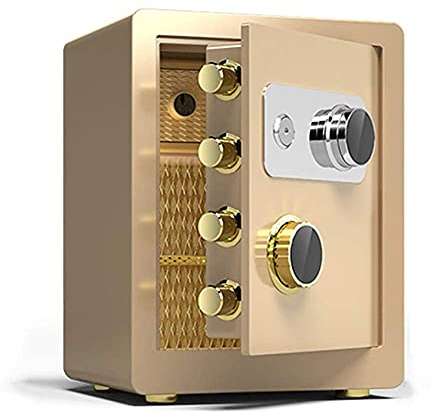 JQQJZLC Caja Fuerte Caja Ignífuga A Prueba De Agua S Caja Caja De Seguridad Gabinete Digital S SS ​​Hogar Grande Acero contra Incendios Y Antirrobo S (A 45 X 38 X 32 Cm) ​​Caja Fuerte