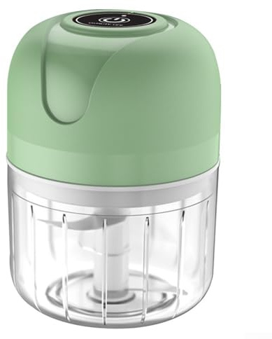 Presse-ail électrique intelligent pour préparation rapide des repas et exploration culinaire (vert)