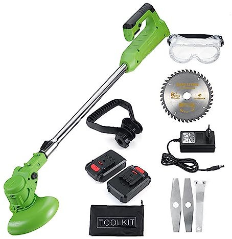 Tosaerba elettrico 2Pcs Tagliaerba a batteria agli ioni di litio 6 In Attrezzi da giardino for potatura con taglierina a rilascio automatico(Blauw)