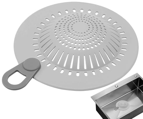 Grille Anti-Cheveux en Silicone pour Douche - Bouchon de Vidange pour Baignoire,Bouchon Anti-Cheveux pour Évier Cuisine, Balcon Hôtel et Accessoires Filtre Salle de Bain