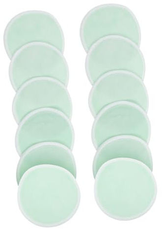 VALICLUD 12stücke Waschbare Bambus-make-up-entferner-pads Für Hautpflege Wiederverwendbare Gesichtsreinigungsquaste Aus Bambusfaser Puderquaste Für Effiziente Reinigung