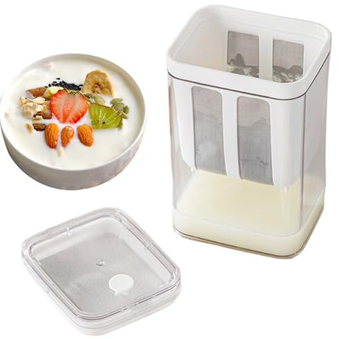 Joghurtfilter - 1800ml Küchensieb Für Reis, Tee, Säfte & Lebensmittel,Molkeabscheider Mehrfach Verwendbar Für Kefir Beeren Säfte Suppen Kaffee