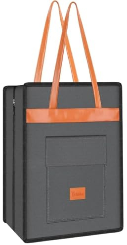 Yotako Schuhtasche für Reisen mit Ledergriff Schwarz Grau, GRAU, Modern