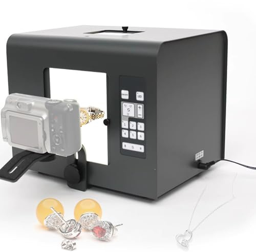Mini boîte à lumière pour studio photo, tente de photographie à intensité variable 5 500 k, boîte à lumière pour bijoux, appareil photo électrique (non inclus), kit de tente photographique(M)