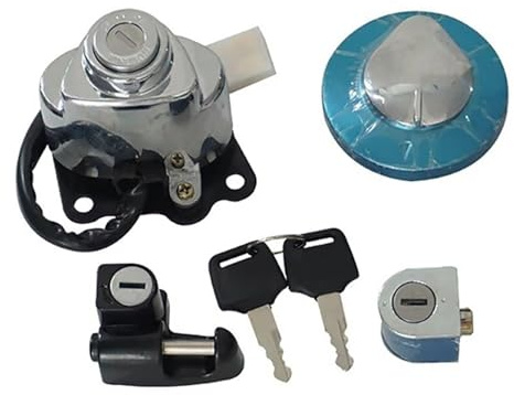 Serrure d'Allumage Moto Pour Shadow Pour VLX 600 Pour VT600 Pour VT400/750 Pour Steed Pour VLX 400 91-13 Interrupteur D'allumage Couvercle Réservoir D'essence Jeu Serrure Démarreur Moto
