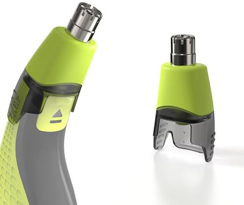 Testina di ricambio per tagliapeli naso e orecchie compatibile con One Blade serie QP, sistema rotante a 360°, facile da pulire, 1 pezzo