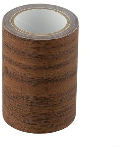 Eawfgtuw Selbstklebendes Reparaturband für Holzmaserung, für Böden, Möbel, Sockelleisten, Türen und – PE+Gaze-Material, realistisches Finish, zum einfachen Abziehen und 8 cm x 4,57 m (E)