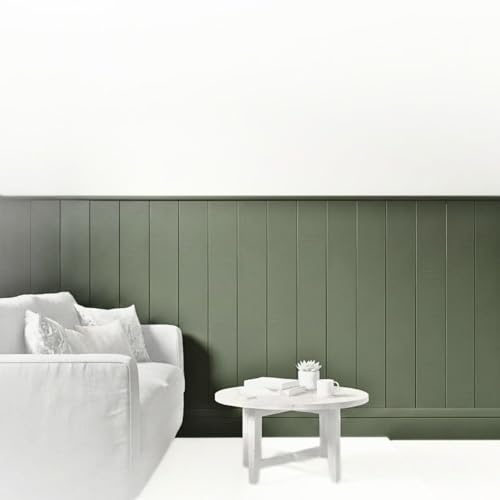 MDF Tongue & Groove Wall Panelling Kit | Paintable 3D Decorative 2pcs Joined Wall Panels | Smooth High-Density MDF | DIY Feature Wall for Living Room, Bedroom, Hallway (1000x200 mm, Pack of 1)