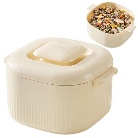 Rice Steamer Cooker – Contenitore per alimenti per microonde da 1700 ml, pentole resistenti al calore, design leggero, vassoio per cottura a vapore per riso, ideale per pasta, tagliatelle e verdure