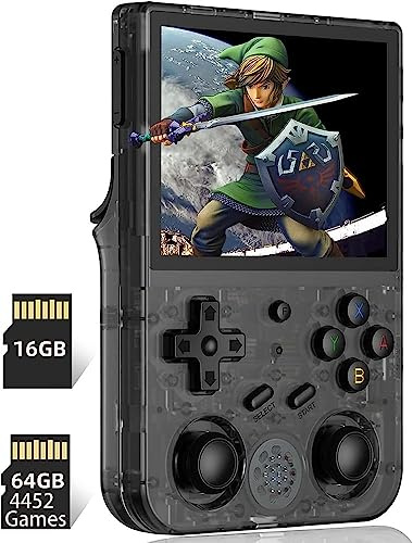 Handheld Game Console - Built-in 4452 Games, 64GB Card, Dual OS Android 11 + Linux, 5G WiFi, Bluetooth, HDMI for Online Gaming and Streaming