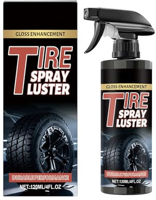 Spray para brillo de neumáticos: mejora el brillo de las ruedas, restaura la apariencia de las llantas, solución para detalles automotrices, fórmula de limpieza protectora | Tratamiento para el cuidad