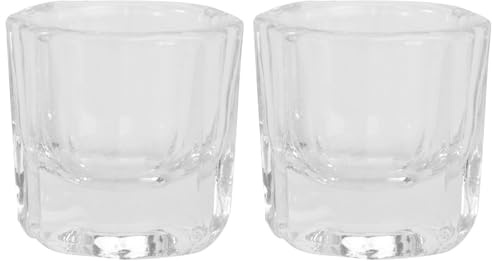Crystal Cups 2pcs Manicure Plastic Liquid Holder Containers
