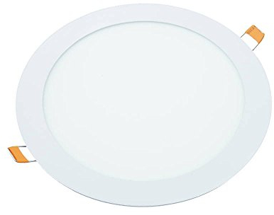 JANDEI – Round Recessed LED Downlights, 18W, 1500 Lumens, Extra-Flat 13 mm, Mounting Hole Ø200-205 mm, Warm White 3000K with Transformer Included