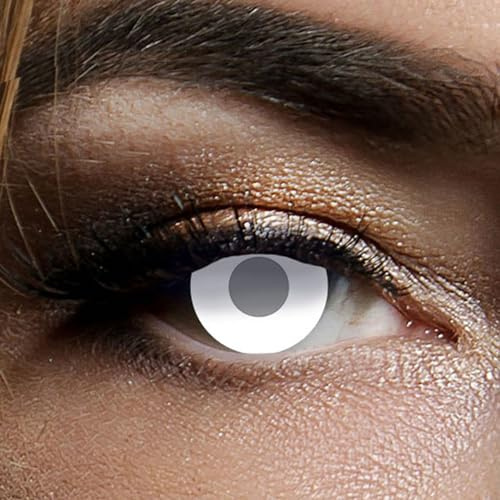 Lentilles de contact 40% vue 3 mois lentilles de contact zombie, carnaval, vampire, maquillage zombie Blanche - sans correction