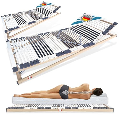 Matratzen Perfekt 2er Set Lattenrost 100x200cm 8,5 cm Hoch Verstellbar