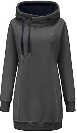 ELFIN Sudadera Mujer con Capucha Casual Invierno Vestidos Sudaderas con Mangas Largas