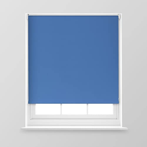 A.Unique Home Premium Trimmable Thermal Blackout Roller Window Blind in a Variety of Colours and Sizes Ideal for any Room - 2FT - Royal Blue - 60cm (W) x 170cm (L) | 23.6 (W) x 66.9 (L)