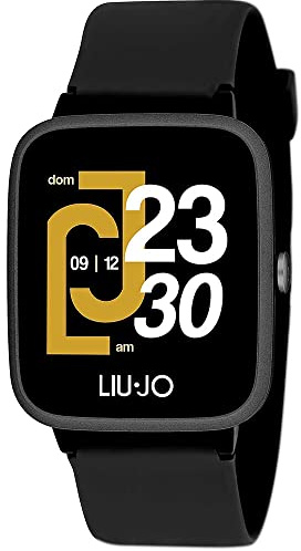 LiuJo Go Montre pour Femme en ABS et Silicone Noir étanche IP68 Taille du boîtier : 35 mm x 41,5 mm SWLJ045