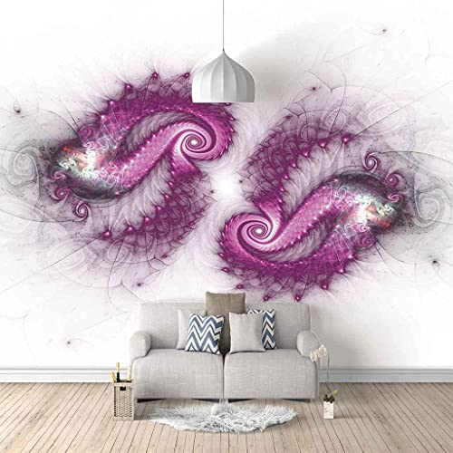 3D Tapete Fototapete Wandbild Lila Musterkunst Tapete 3D Wandbild Wandtapete Wandposter Wandaufkleber Bordüre Selbstklebend Backstein Badezimmer Schlafzimmer Abnehmbares Wandfoto 250(B) x175(H) cm