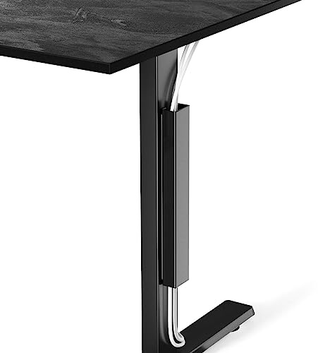 Mobili Fiver, Canalina passacavi Clara per scrivania, Nera, AC, Accessorio per scrivania professionale