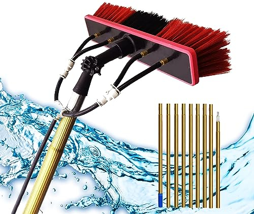 Witriolik 4M Cepillo Cepillo Limpieza fotovoltaica, Limpia Placas Solares, Telescopic Hydrocleaner Kit de Limpieza de Paneles Solares, Pértiga Telescópica para Limpieza de Cristales Multipropósito